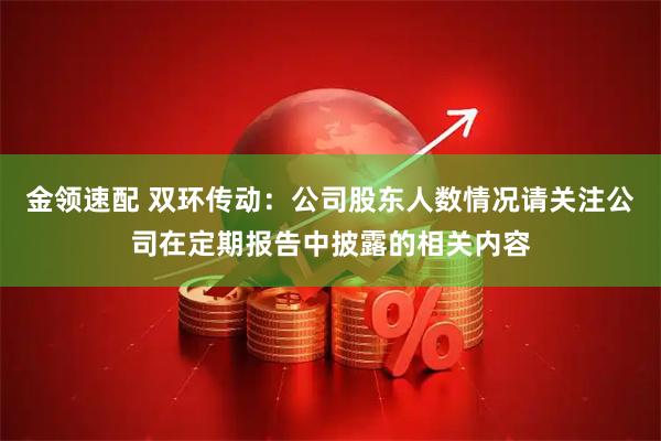 金领速配 双环传动：公司股东人数情况请关注公司在定期报告中披露的相关内容