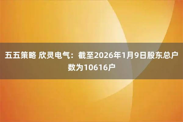五五策略 欣灵电气：截至2026年1月9日股东总户数为10616户
